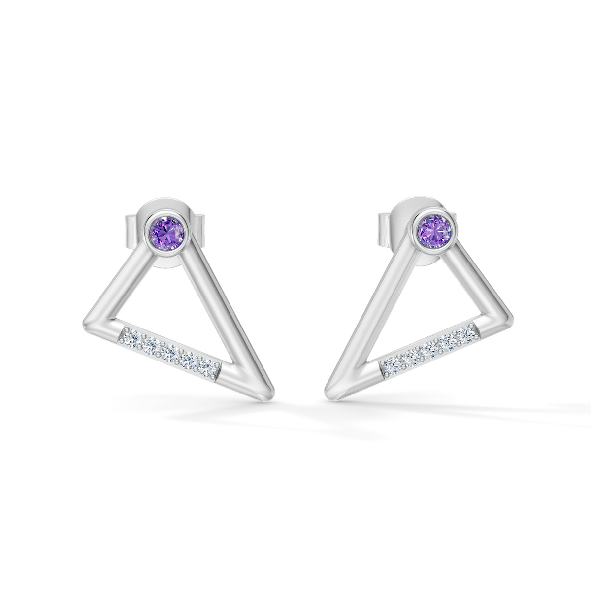 Gem Pop Radiant Triangle Spark Studs