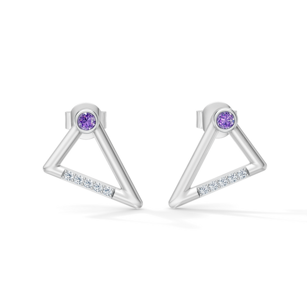 Gem Pop Radiant Triangle Spark Studs