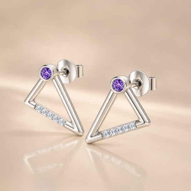 Gem Pop Radiant Triangle Spark Studs