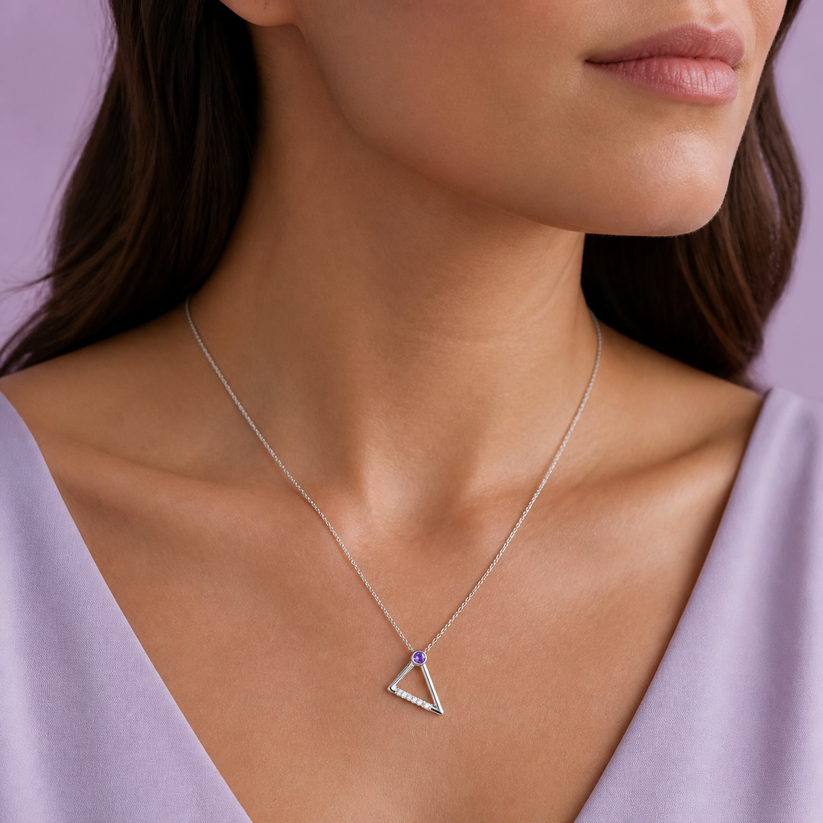Gem Pop Geometric Apex Glow Pendant