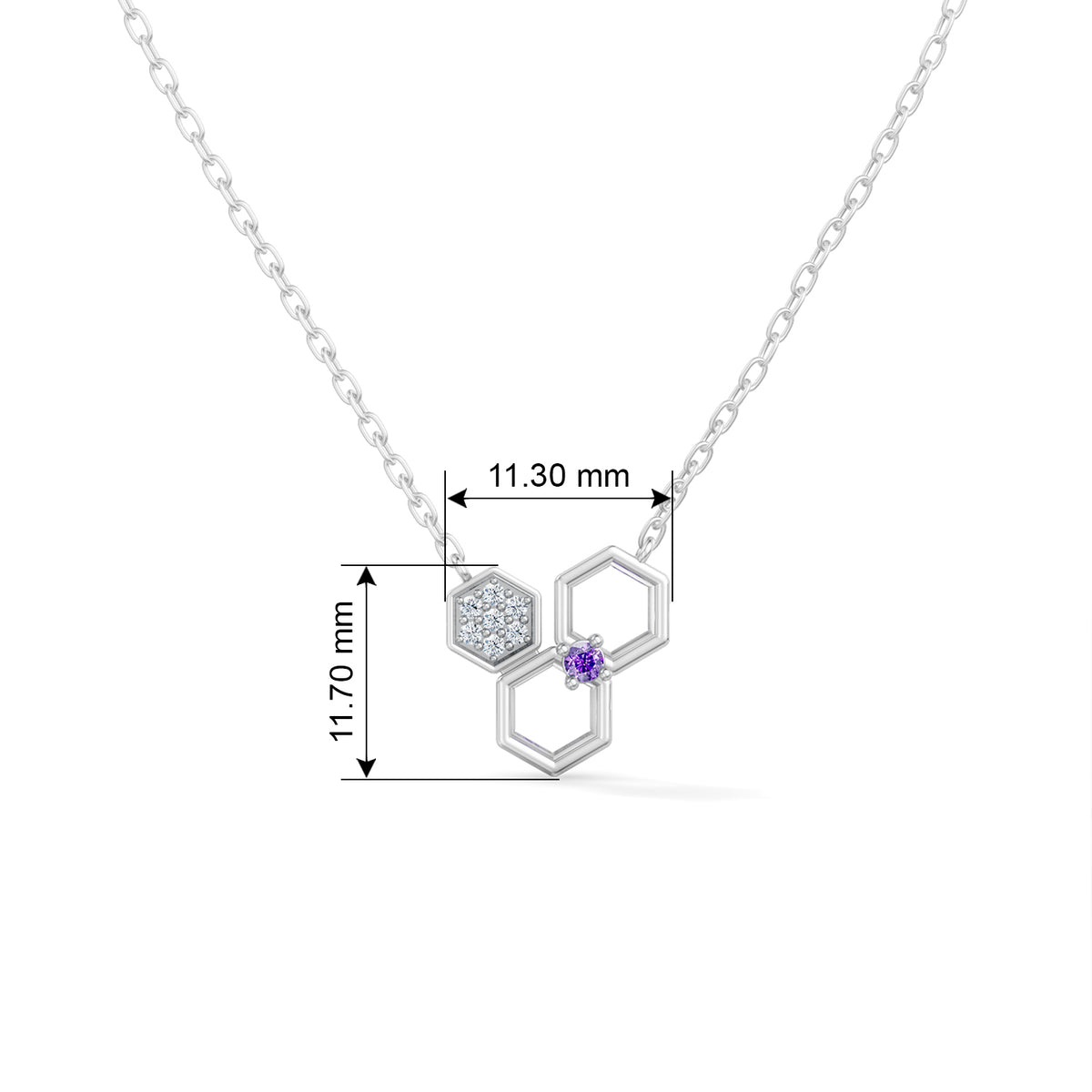 Gem Pop Hexa Harmony Trio Pendant