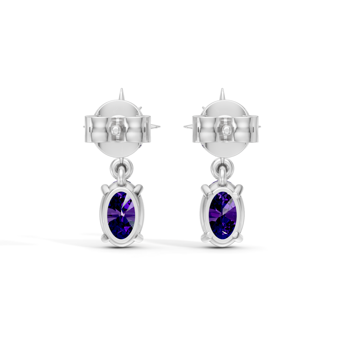 Gem Pop Midnight Starburst Oval Drop Earrings