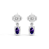 Gem Pop Midnight Starburst Oval Drop Earrings