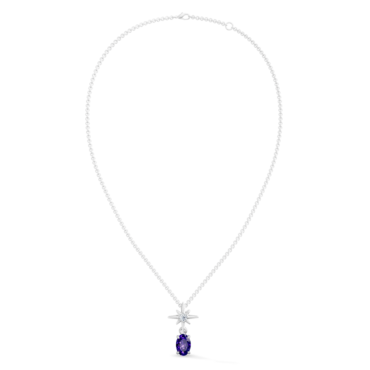 Gem Pop Midnight Starburst Oval Pendant