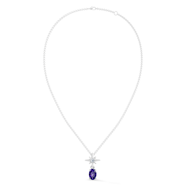 Gem Pop Midnight Starburst Oval Pendant