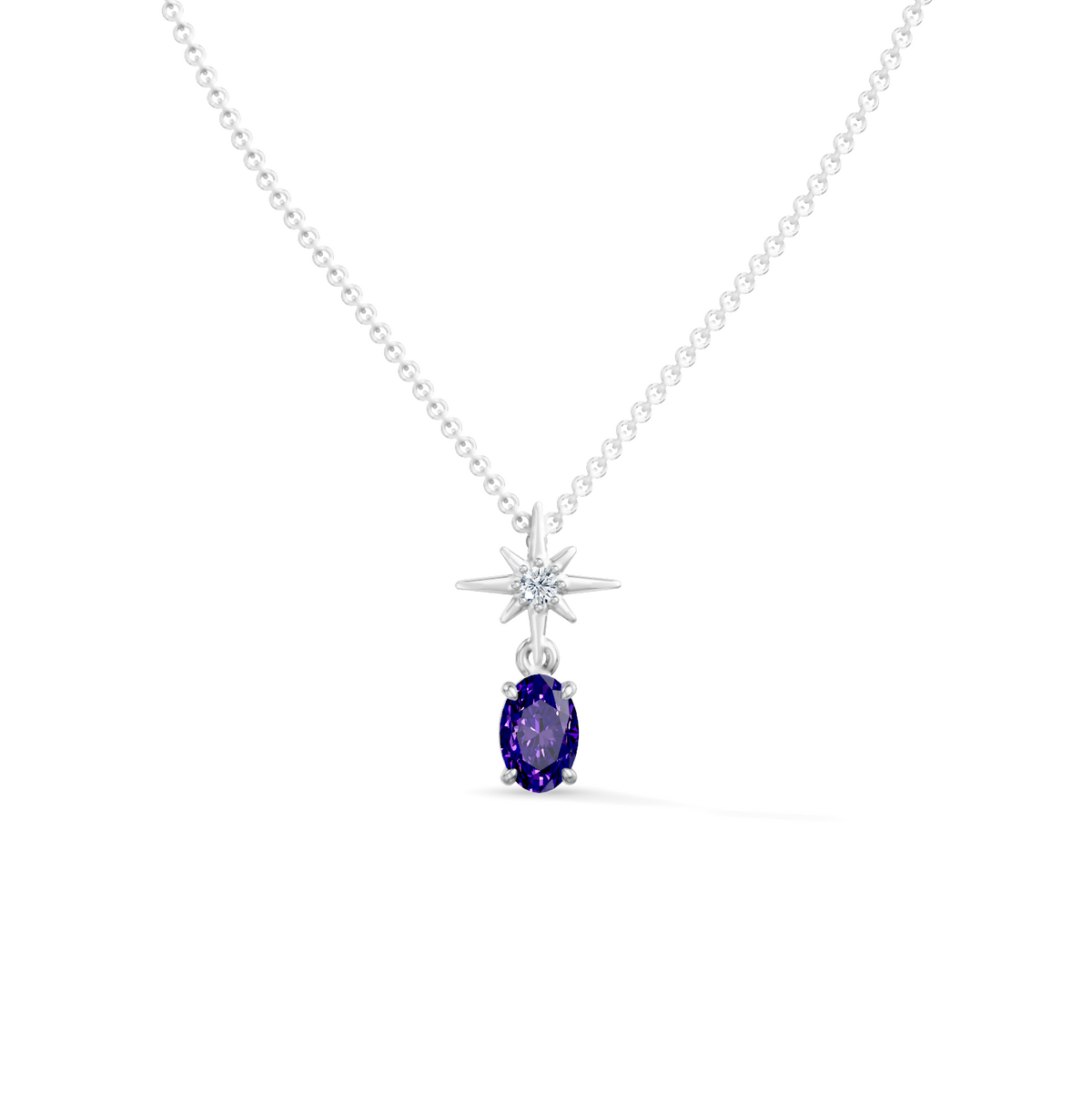 Gem Pop Midnight Starburst Oval Pendant