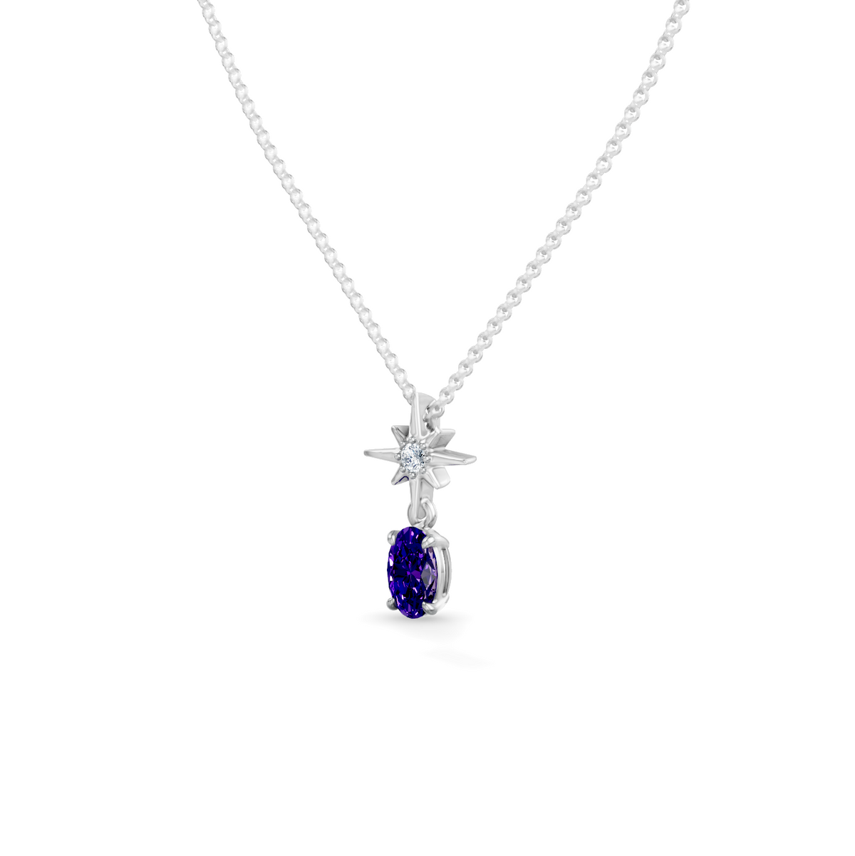 Gem Pop Midnight Starburst Oval Pendant