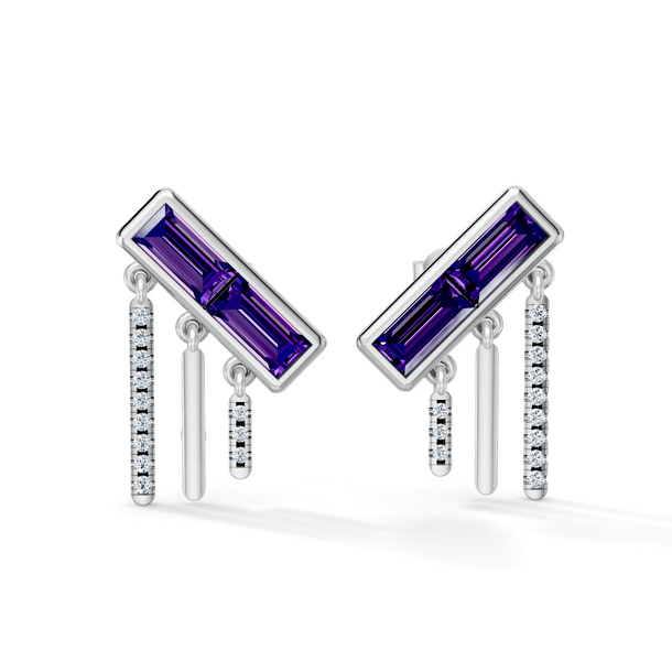 Gem Pop Twilight Linear Cascade Drop Earrings