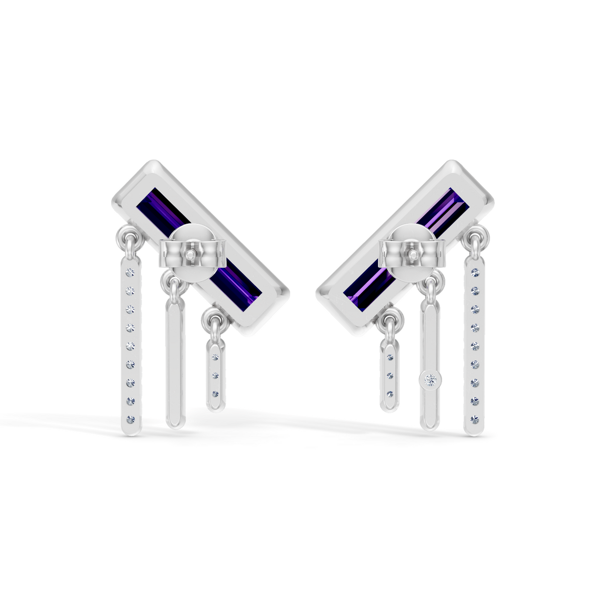 Gem Pop Twilight Linear Cascade Drop Earrings