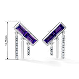 Gem Pop Twilight Linear Cascade Drop Earrings