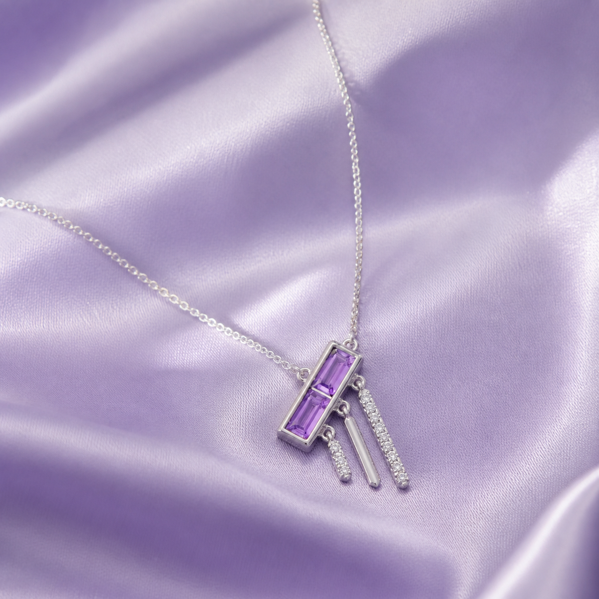 Gem Pop Twilight Linear Cascade Pendant