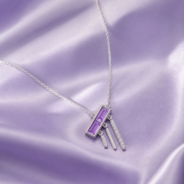 Gem Pop Twilight Linear Cascade Pendant