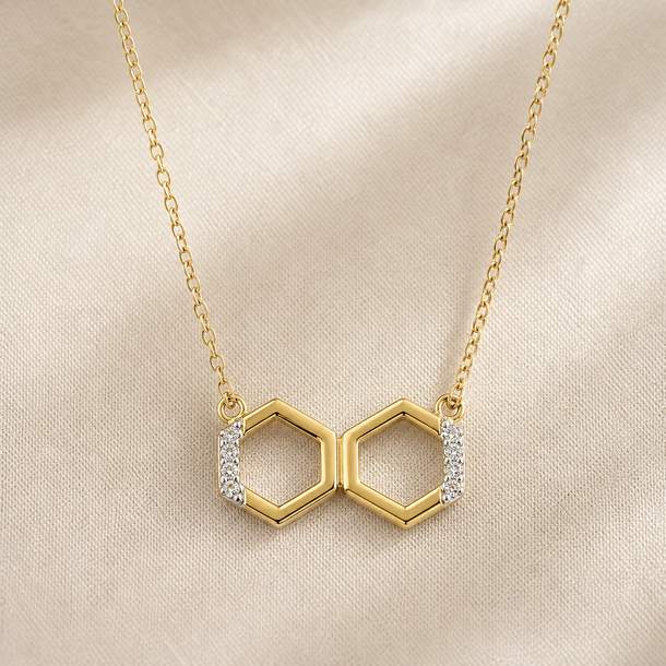 Celeste Hexa Duo Linked Pendant