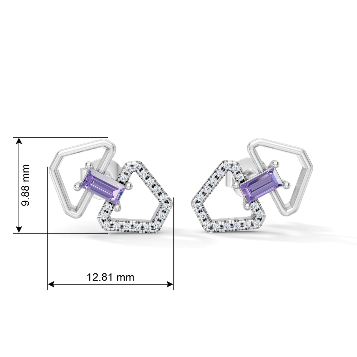Celeste Twisted Interink Studs