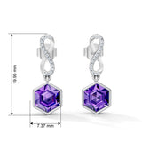 Gem Pop Infinity Hexagon Drop Earrings