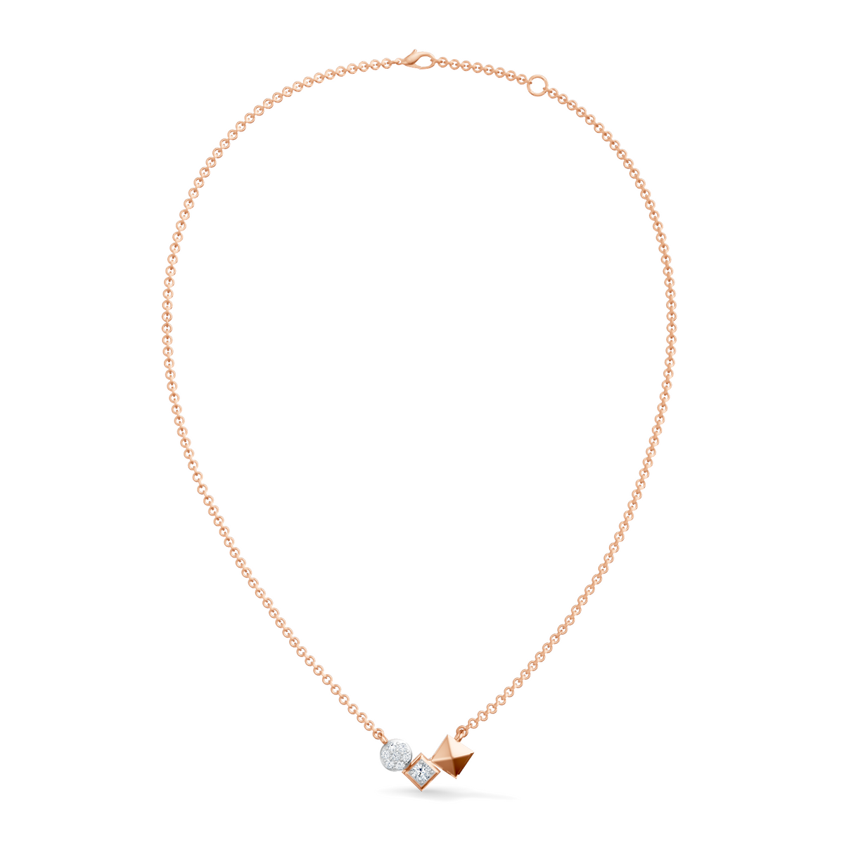 Gem Pop Golden Geometric Harmony Pendant