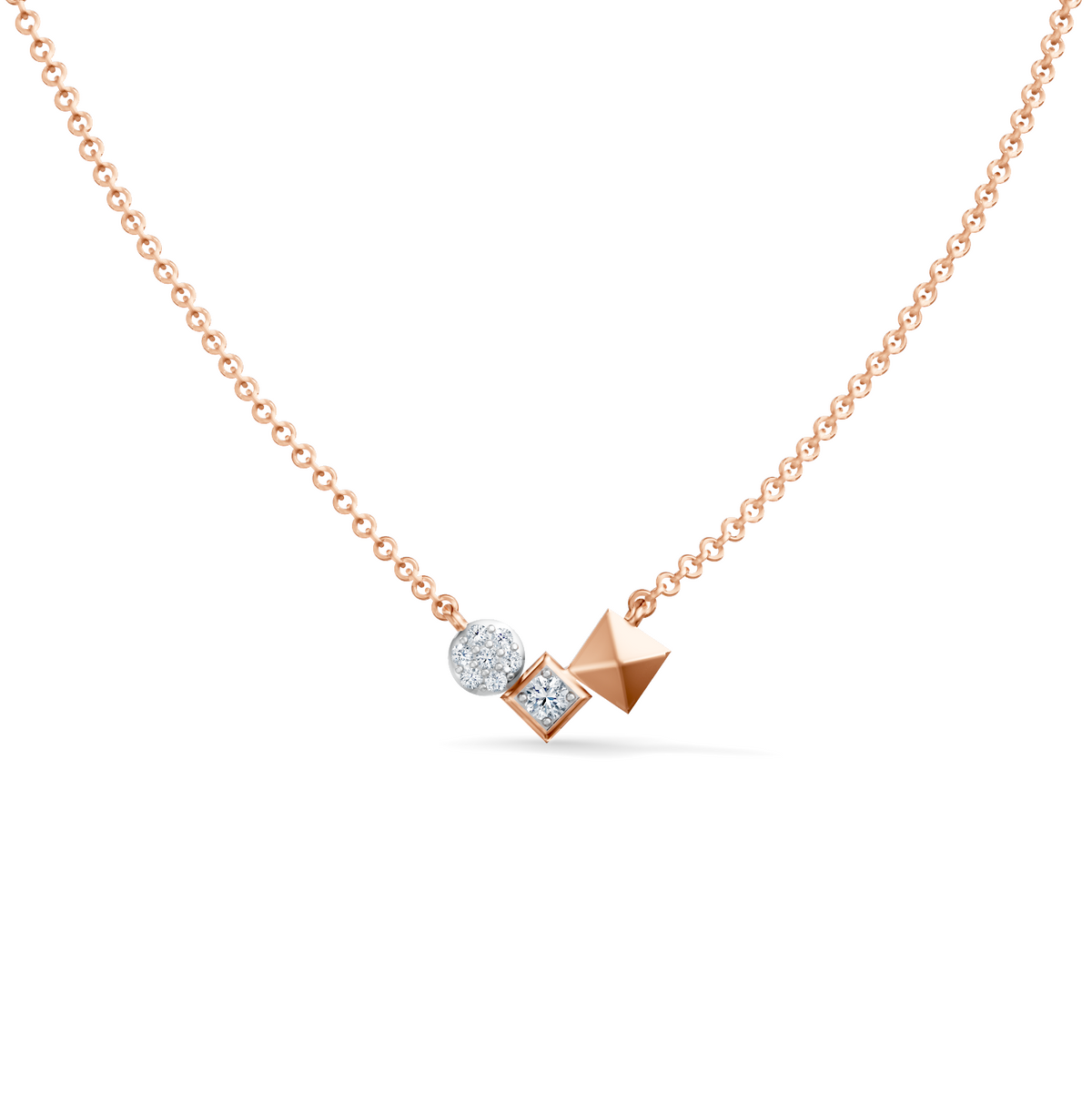 Gem Pop Golden Geometric Harmony Pendant