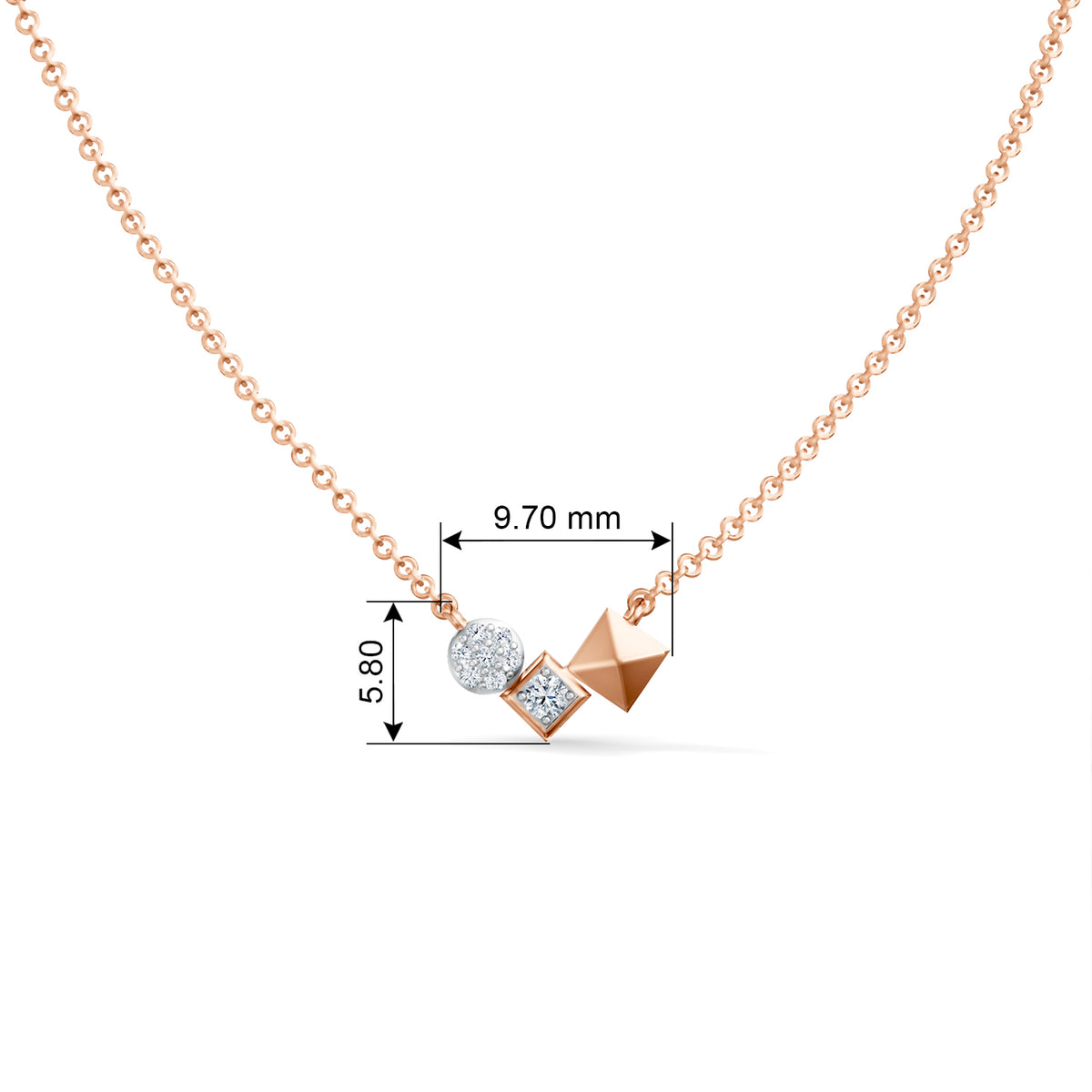 Gem Pop Golden Geometric Harmony Pendant