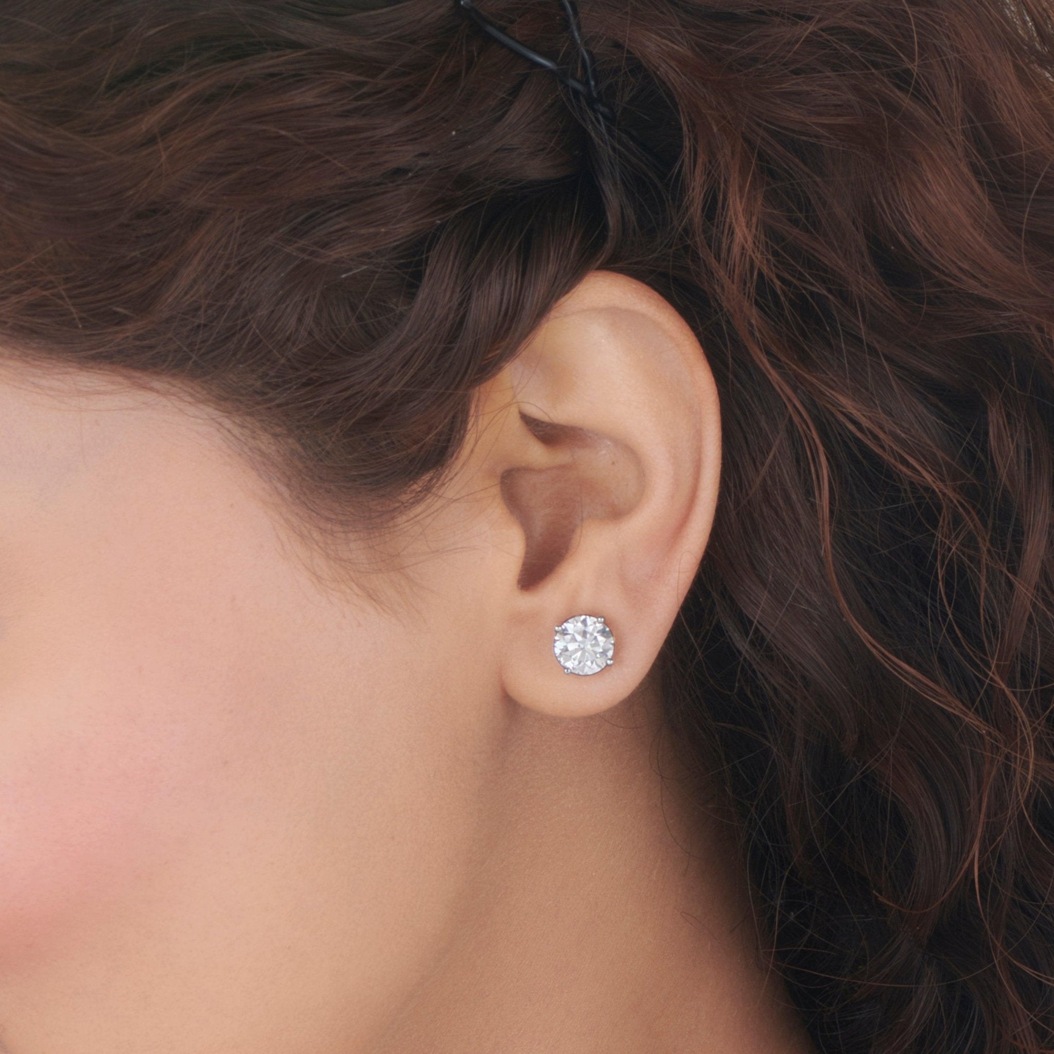 Zen Pirlanta 1.50 cts Round Solitaire Earrings