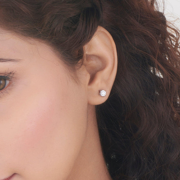 Solitaire Vibrant Frost Bite Earrings