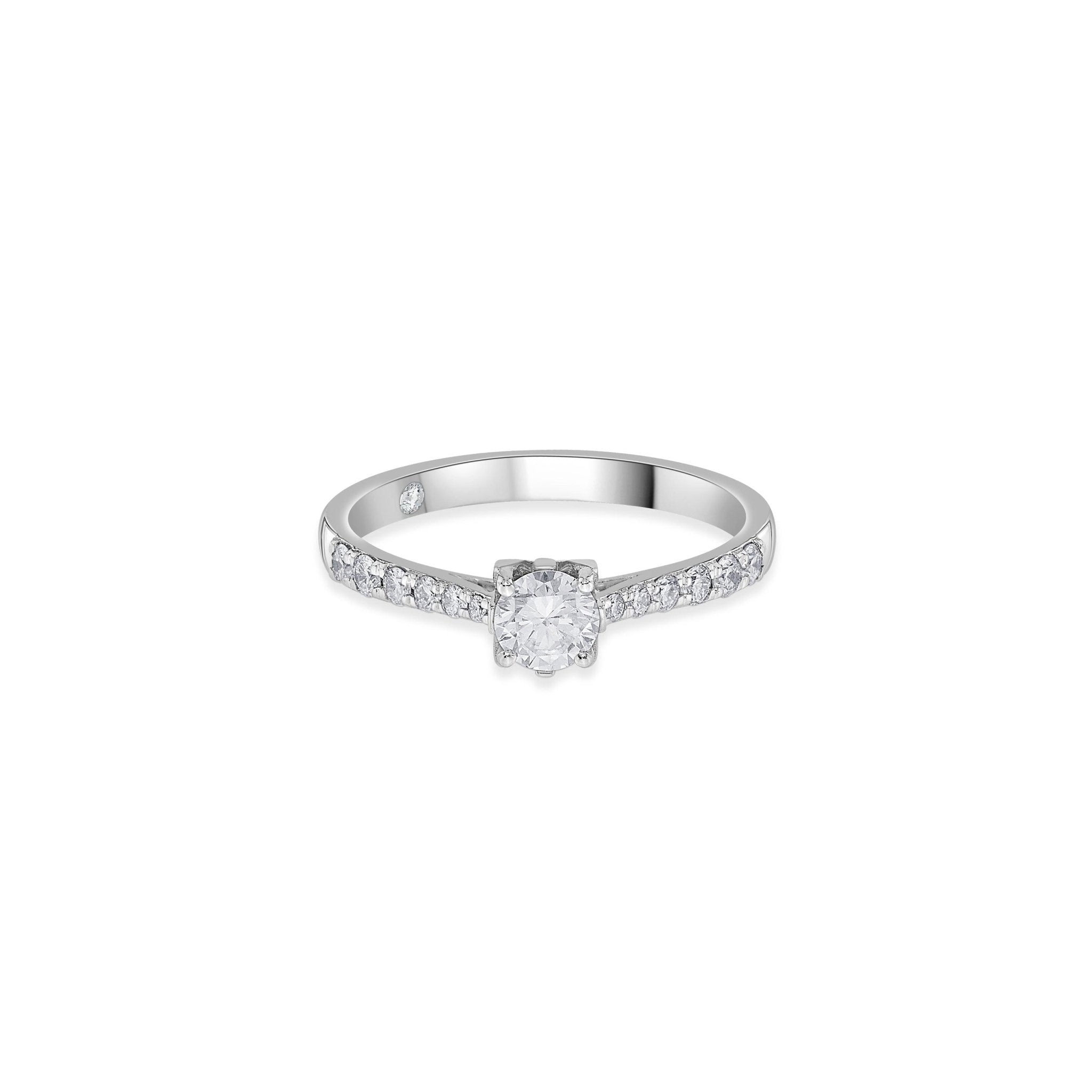 Zen Pirlanta 0.30 cts Round Solitaire Ring