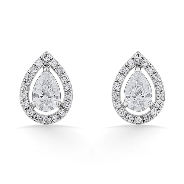 Solitaire Gleaming Dewdrop Studs - Zen Diamond India
