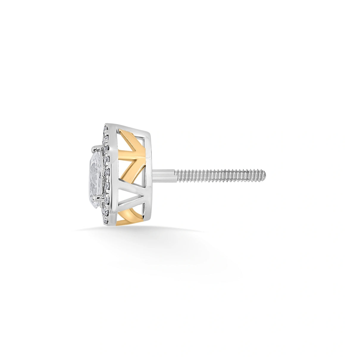 Solitaire Gleaming Dewdrop Studs - Zen Diamond India