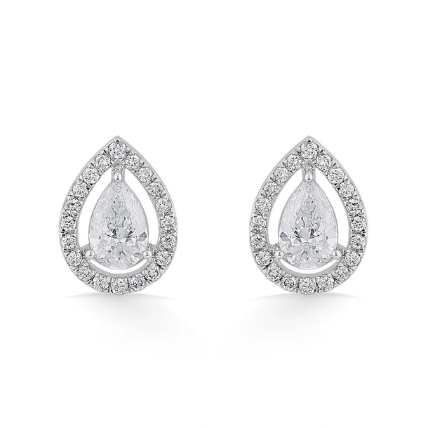Solitaire Shimmering Dewlight Studs - Zen Diamond India