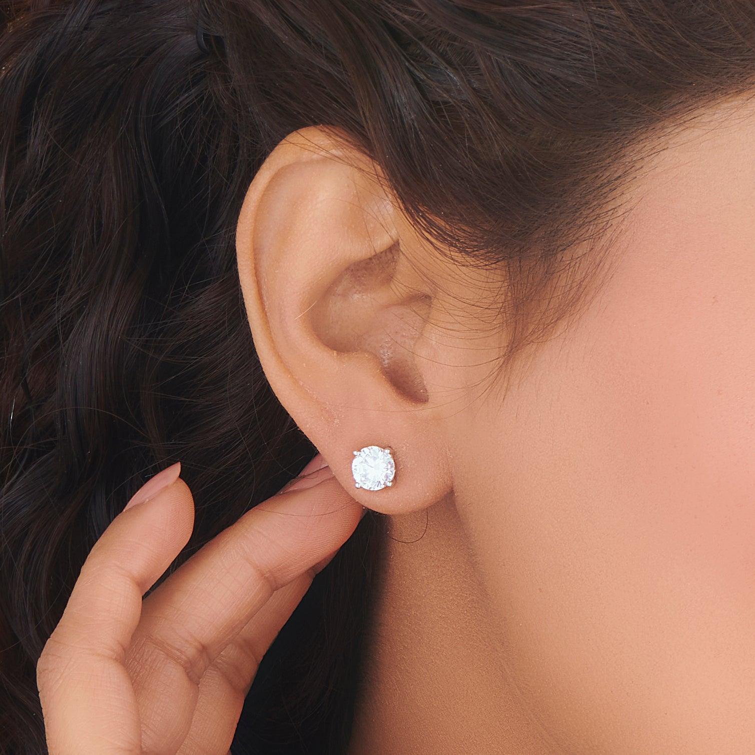Zen Pirlanta 1.00 cts Round Solitaire Earrings