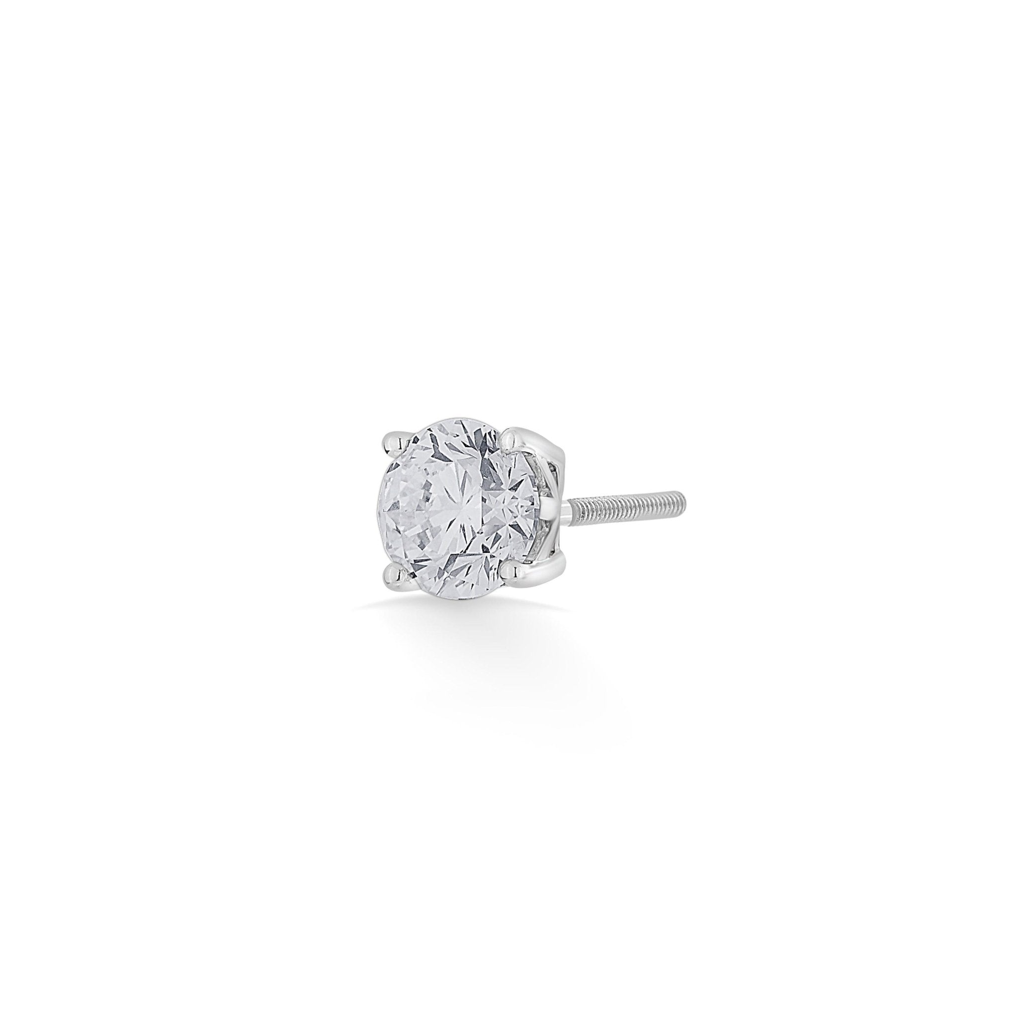 Zen Pirlanta 1.00 cts Round Solitaire Earrings