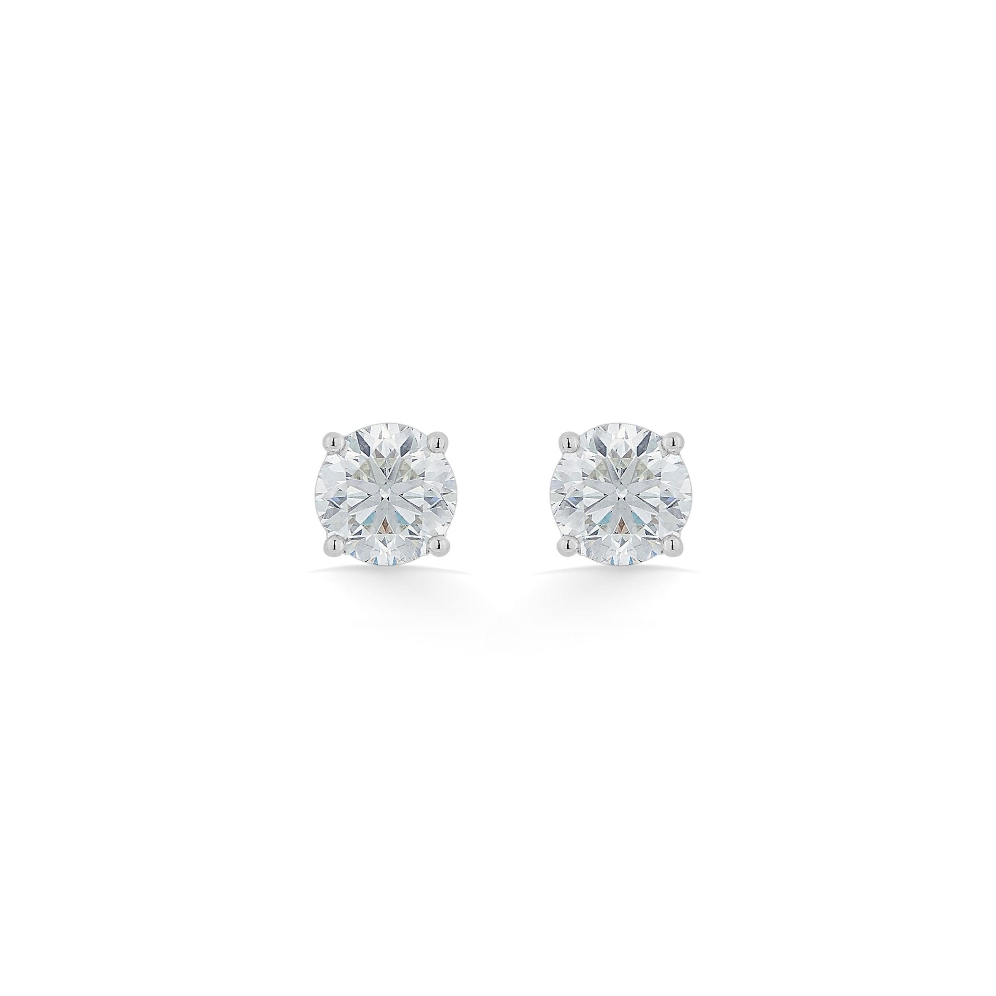 Zen Pirlanta 1.00 cts Round Solitaire Earrings
