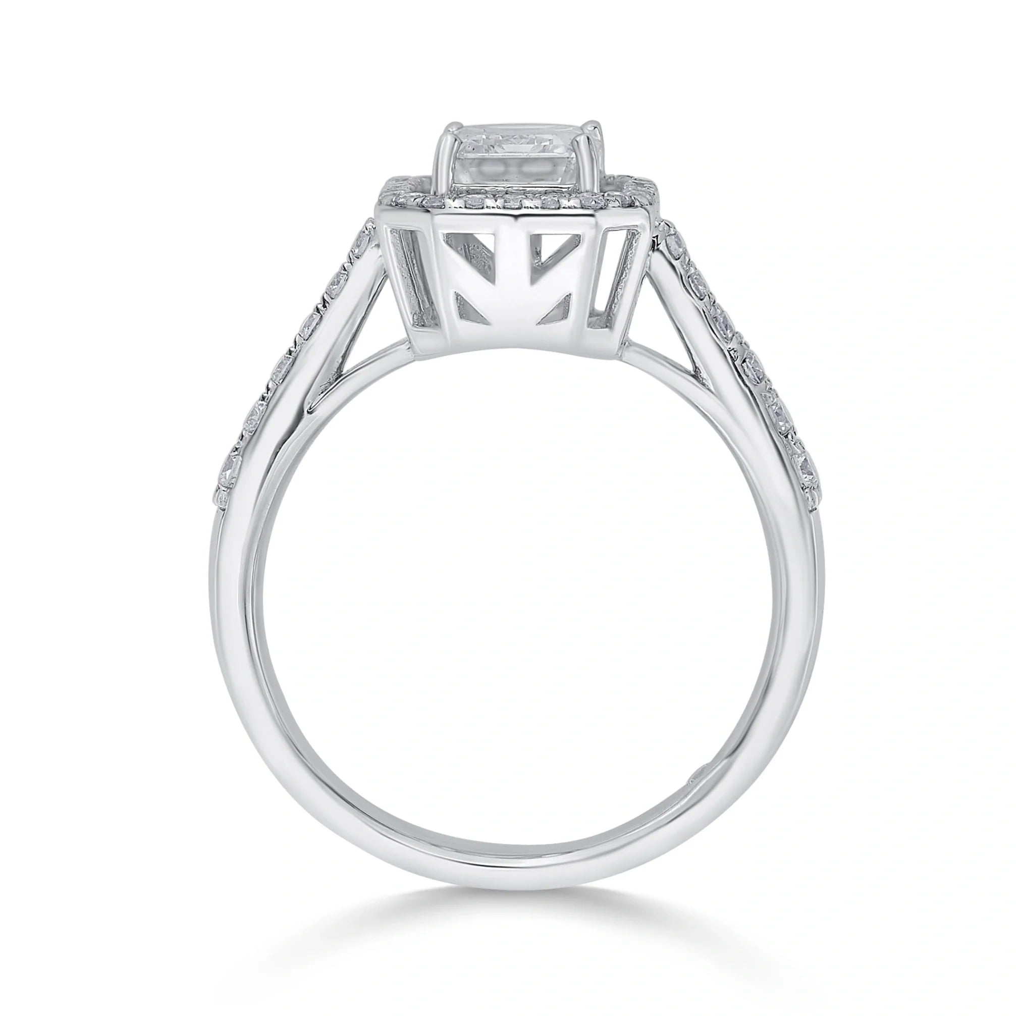 Zen Pirlanta Emerald Deco Centerpiece Ring - Zen Diamond India