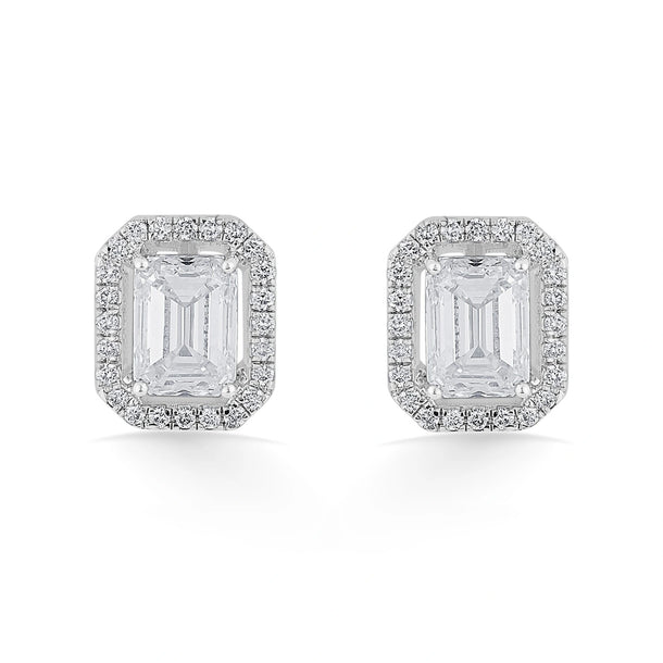 Solitaire Radiant Grace Studs - Zen Diamond India