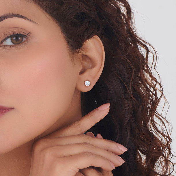Solitaire Warm Brilliance Duo Earrings