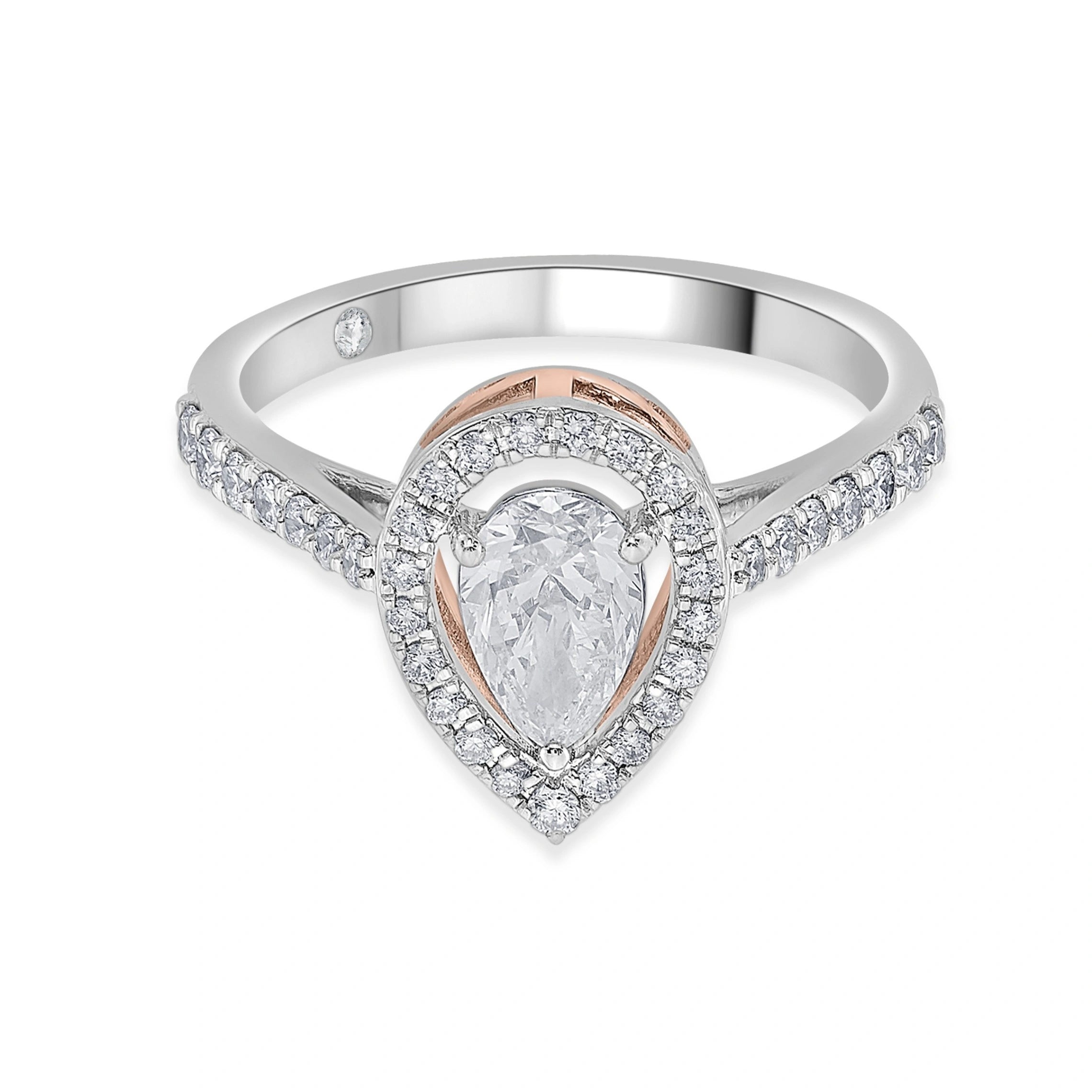 Zen Pirlanta Luminous Teardrop Ring - Zen Diamond India