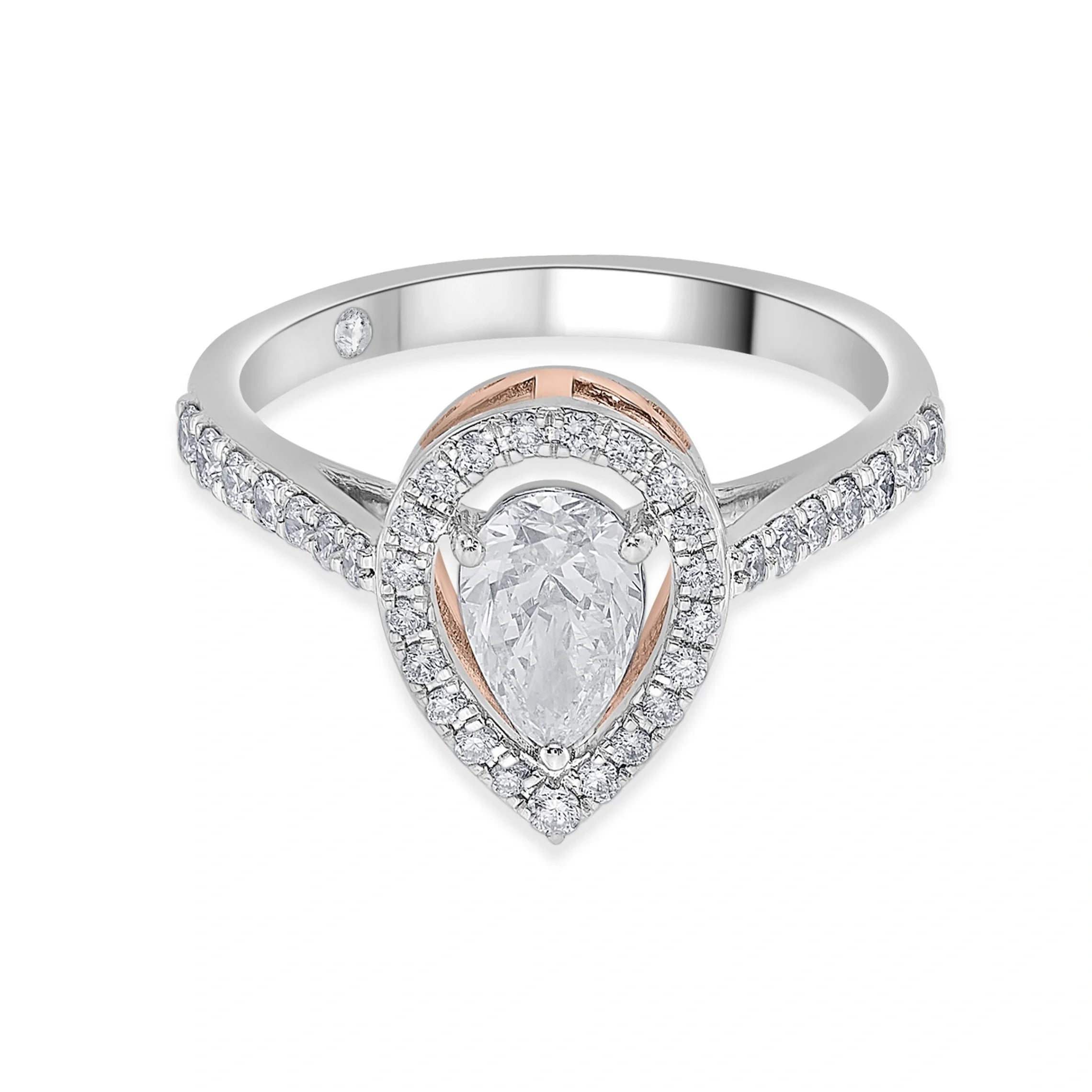 Zen Pirlanta Luminous Teardrop Ring - Zen Diamond India