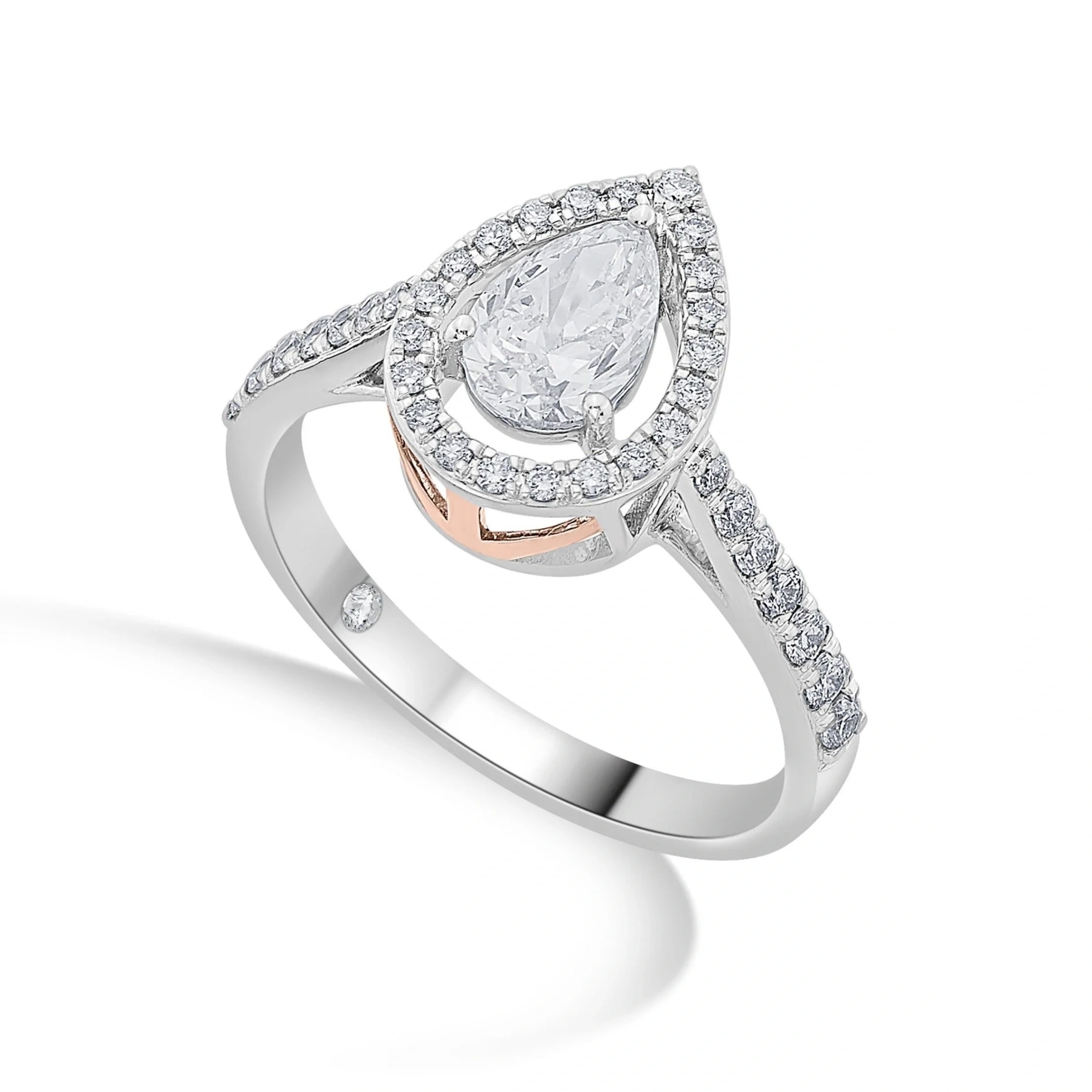 Zen Pirlanta Luminous Teardrop Ring - Zen Diamond India