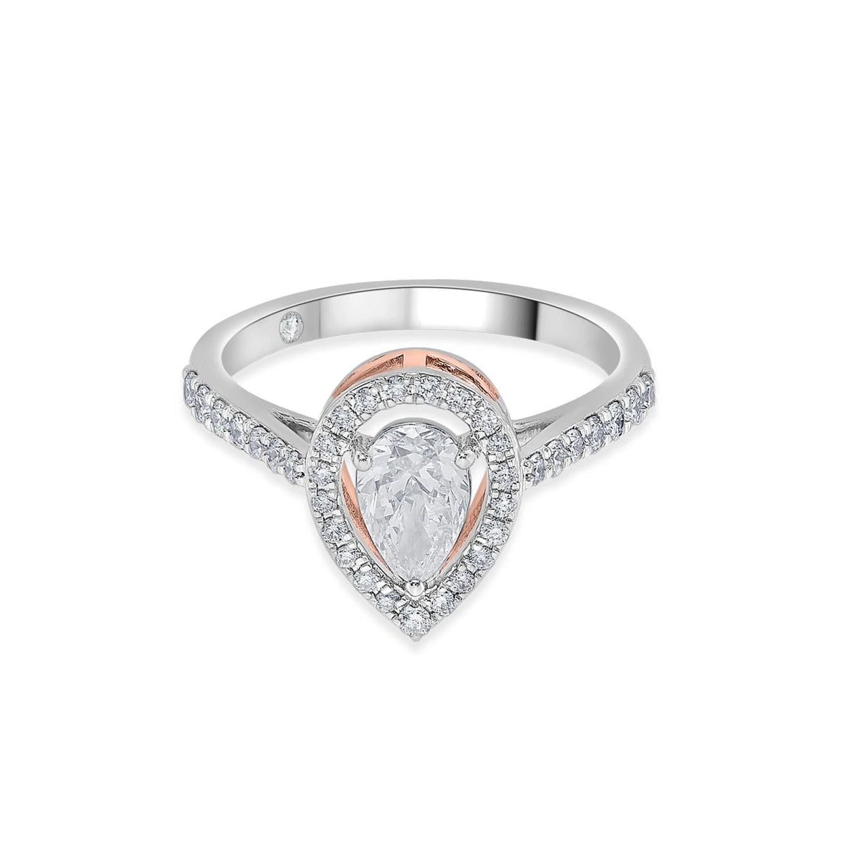 Solitaire Luminous Teardrop Ring - Zen Diamond India