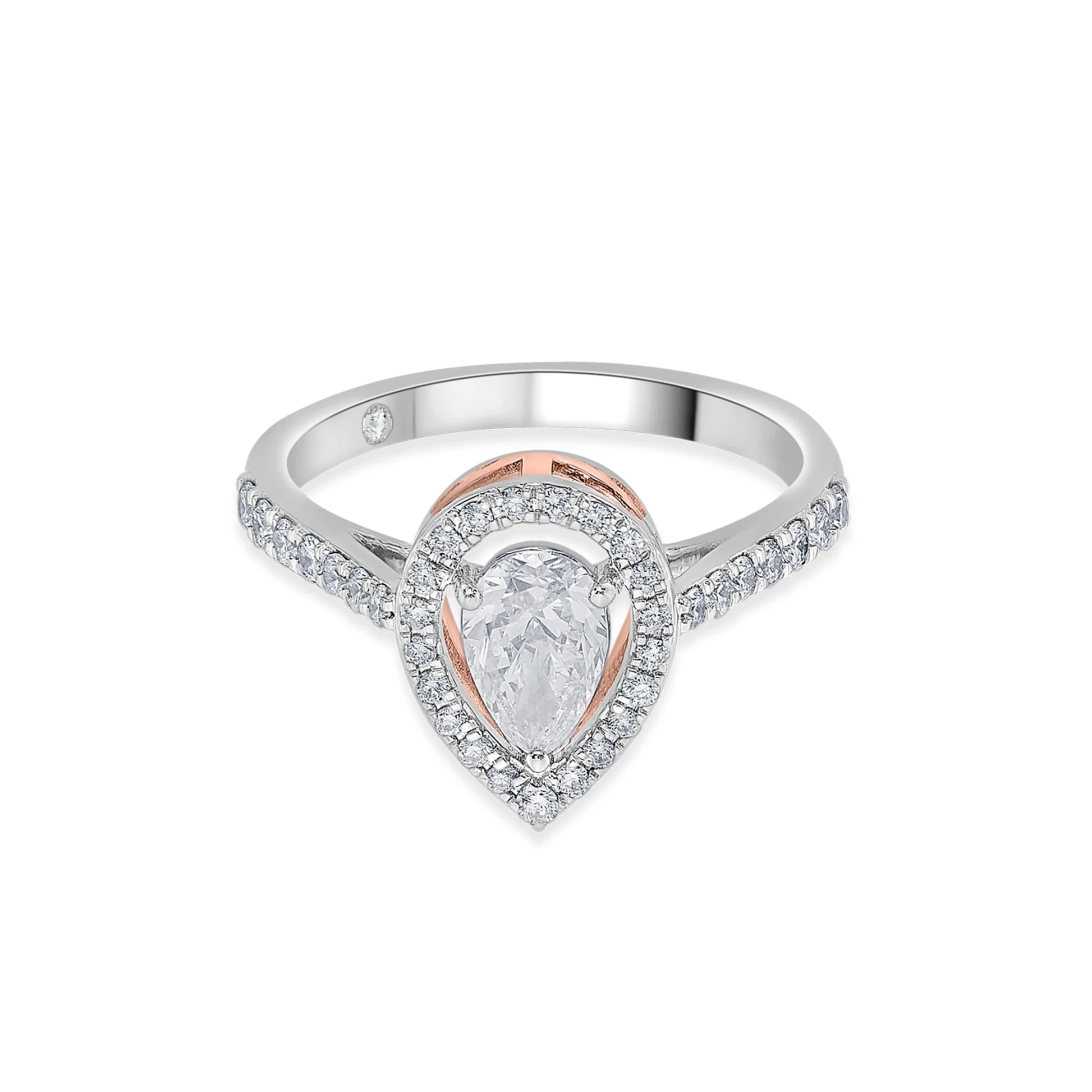 Solitaire Luminous Teardrop Ring - Zen Diamond India