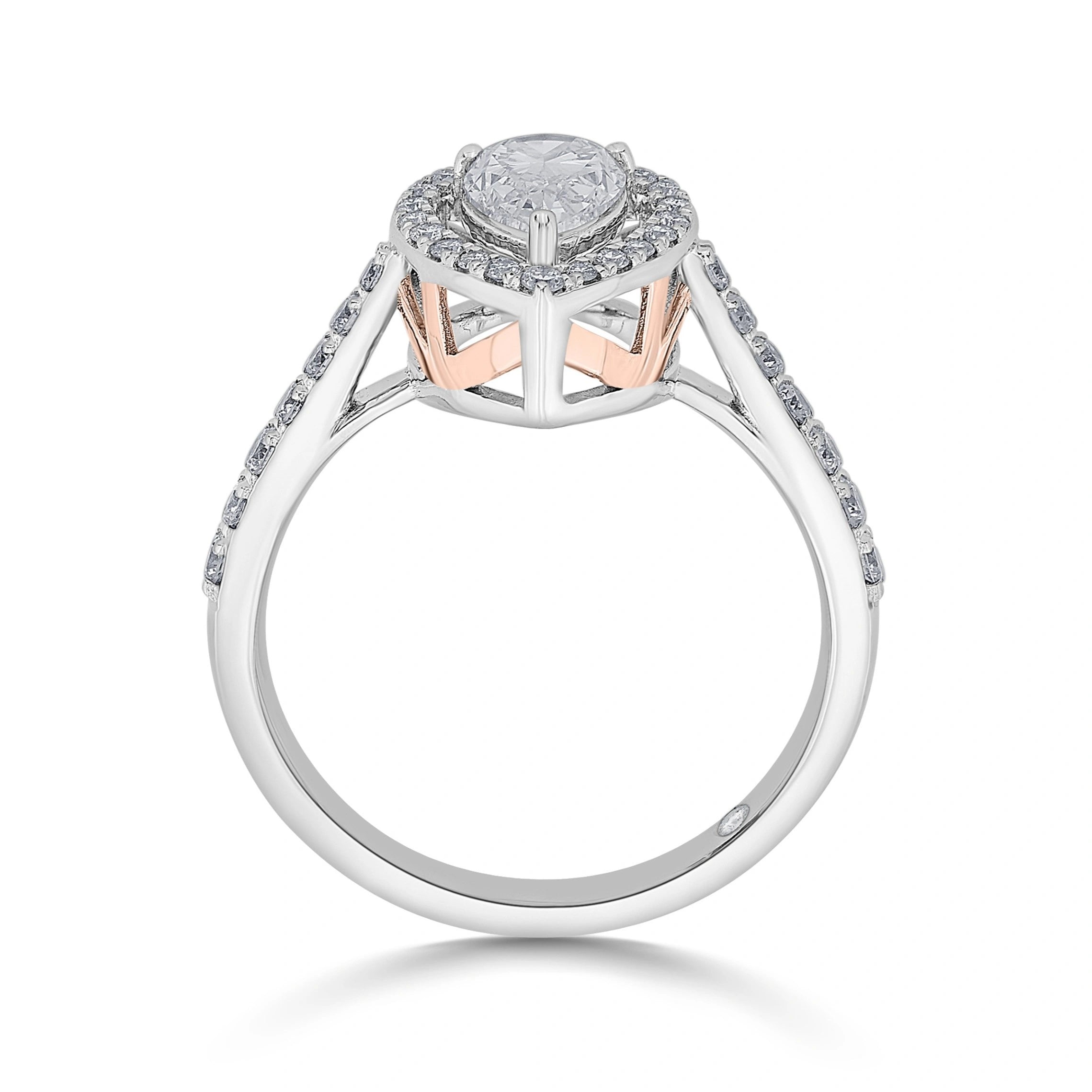 Zen Pirlanta Luminous Teardrop Ring - Zen Diamond India
