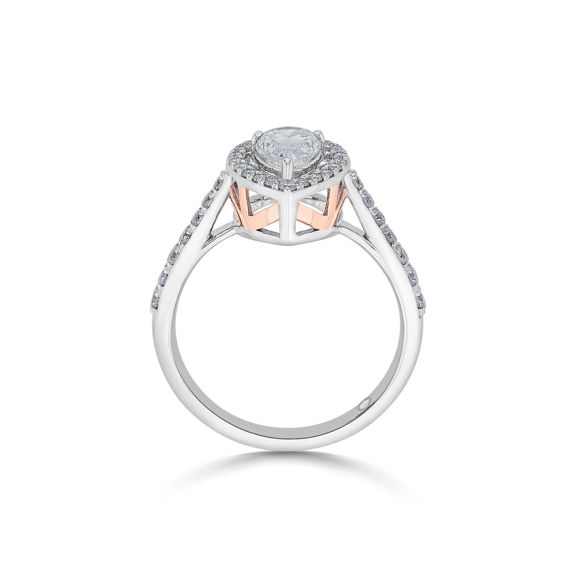 Solitaire Luminous Teardrop Ring - Zen Diamond India