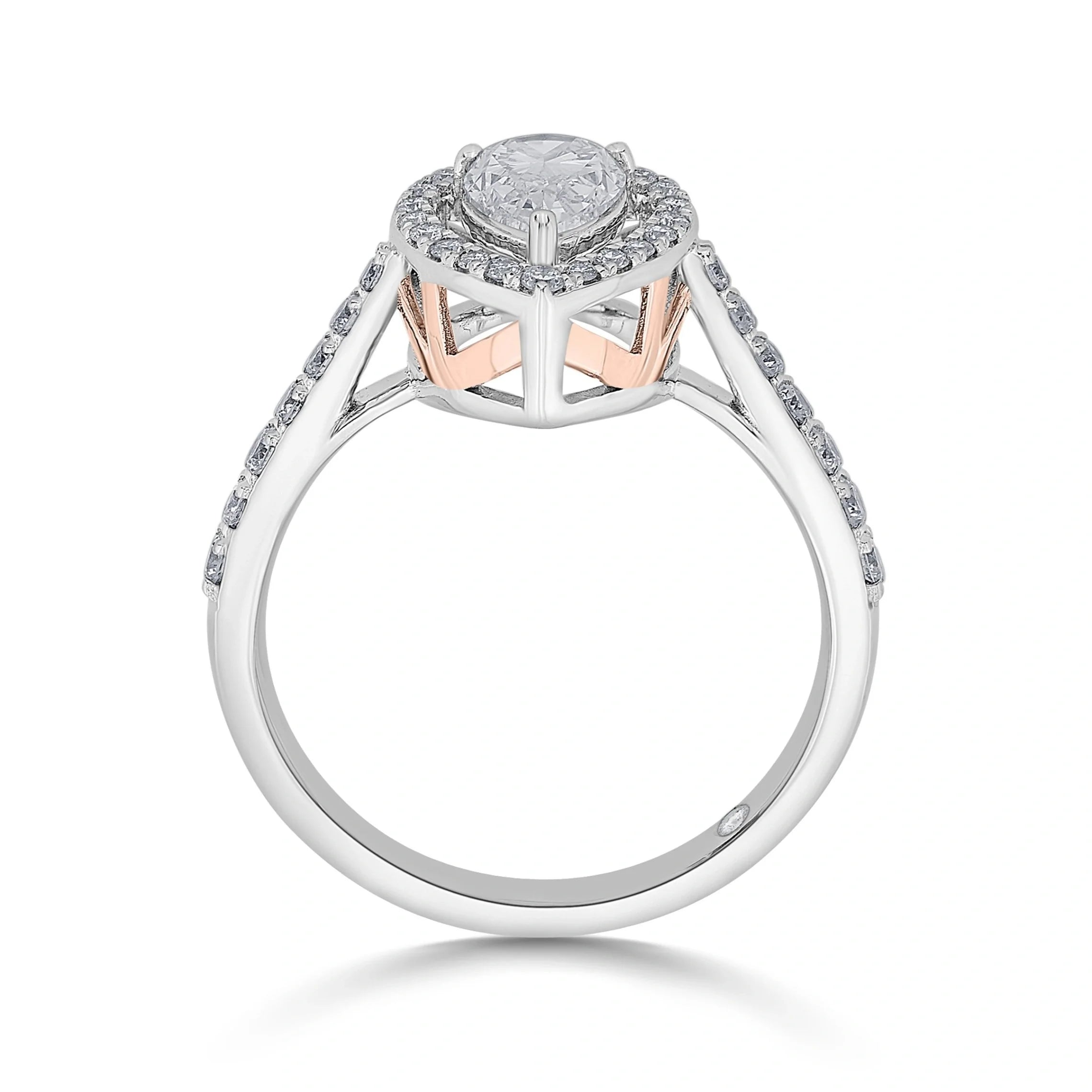 Zen Pirlanta Luminous Teardrop Ring - Zen Diamond India