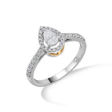 Zen Pirlanta Pear Solitaire Ring - Zen Diamond India