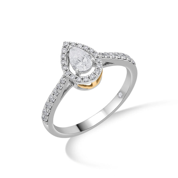 Zen Pirlanta Pear Solitaire Ring - Zen Diamond India