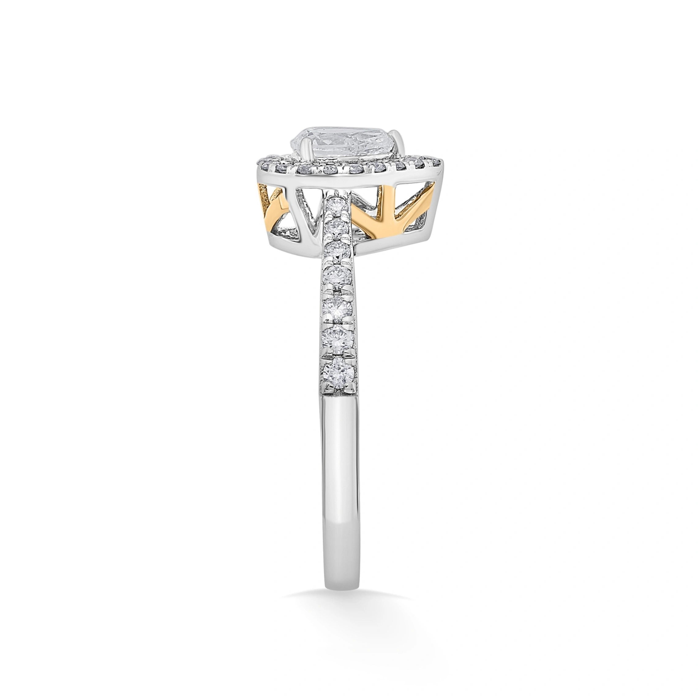 Zen Pirlanta Pear Solitaire Ring - Zen Diamond India