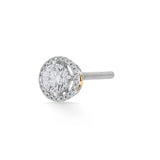 Solitaire Radiant Halo Sparkle Studs - Zen Diamond India