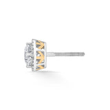 Solitaire Radiant Halo Sparkle Studs - Zen Diamond India