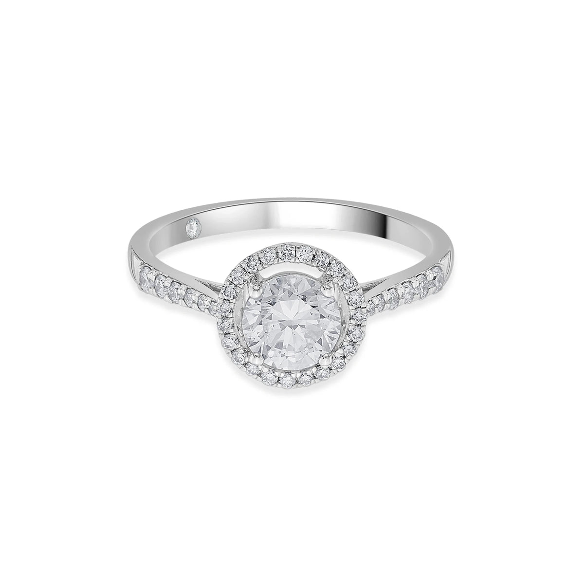 Solitaire Starburst Halo Ring - Zen Diamond India