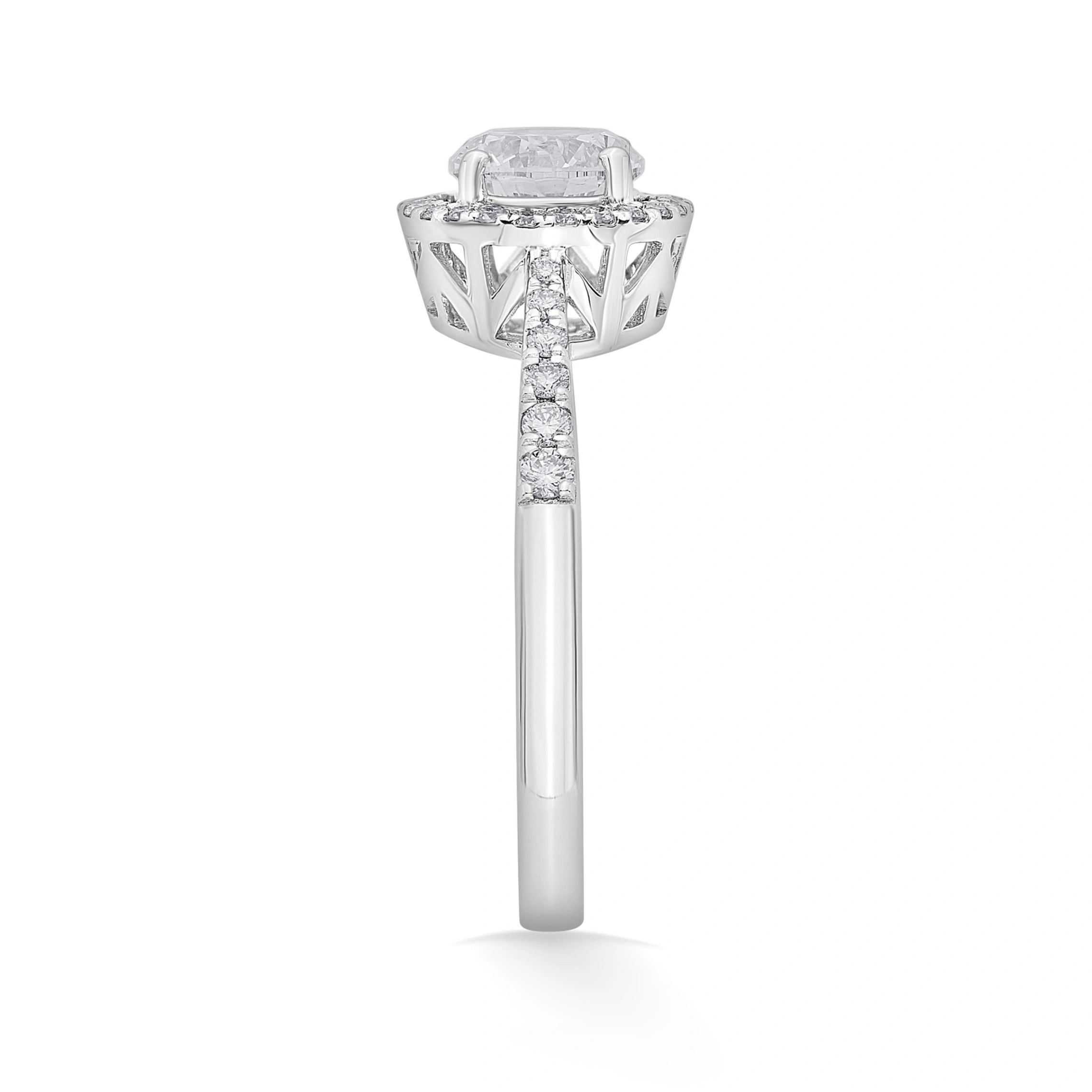 Zen Pirlanta Starburst Halo Ring - Zen Diamond India