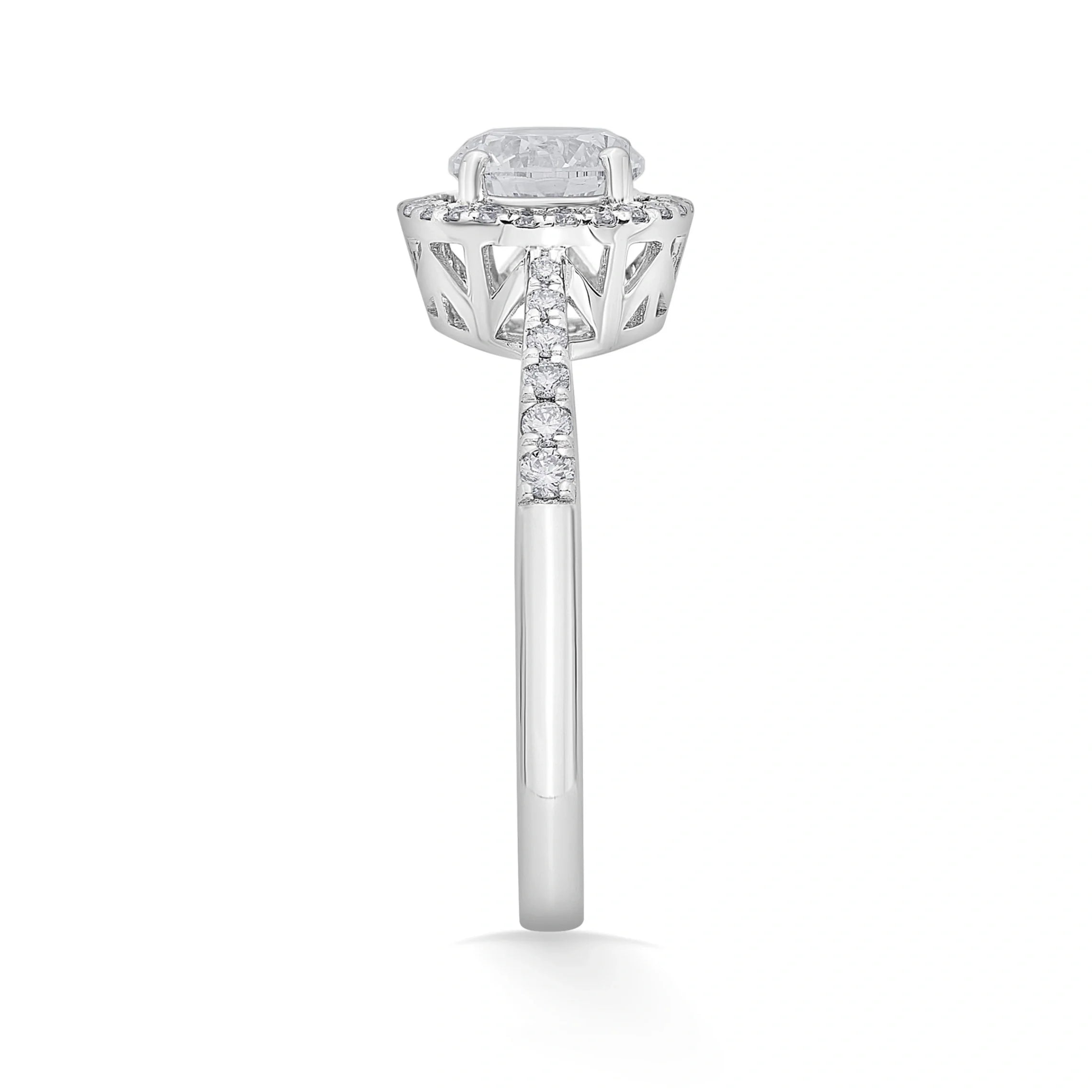 Zen Pirlanta Starburst Halo Ring - Zen Diamond India